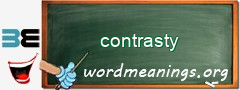 WordMeaning blackboard for contrasty